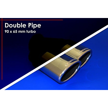 Musketier Peugeot 208 (2012 - 2019) sport exhaust 2x90x65 mm Turbo duplex 