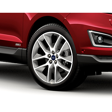 Ford Edge (01/2016 - ..) alloy wheel 20" 5x2-spoke Y design, polished front/dark stainless steel on the inside