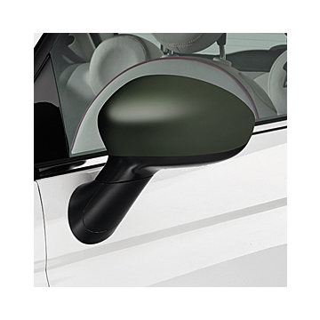 Fiat 500/500c wrapped side mirror covers in military green