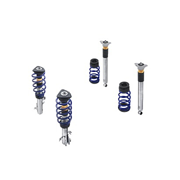 Ford Fiesta (07/2017 - 2023) coilover kit stainless steel with powder-coated springs in Ford Performance blue