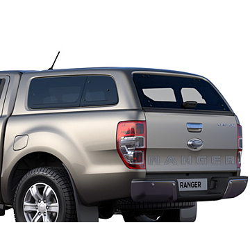 Ford Ranger (02/2019 - ..) double cab hard top with side windows, Diffused Silver