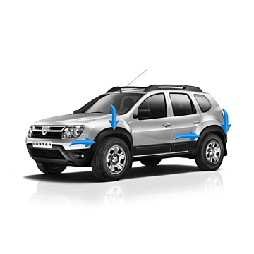 Dacia Duster 2010 - 2018 wheel arches extenders front and rear