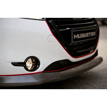 Musketier Peugeot 208 (2012 - 2019) front bumper spoiler carbon-look