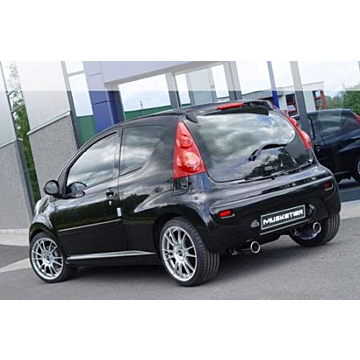 Musketier Citroën C1 / Peugeot 107 / Toyota Aygo 2005 - 2014 duplex stainless steel exhaust 1xØ90 mm