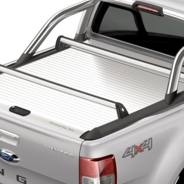 Ford Ranger (11/2011 - 11/2022) dwarsdragers zilver, voor oprolbare tonneau cover