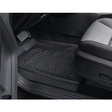 Ford Ranger (11/2011 - 11/2022) floor mats all-weather, front and rear, Ranger logo (Super single cab)