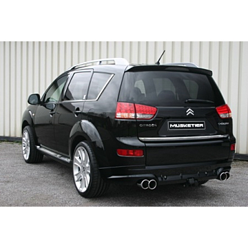 Musketier Citroën C-Crosser / Peugeot 4007 duplex stainless steel exhaust 2xØ101 mm + rear bumper spoiler