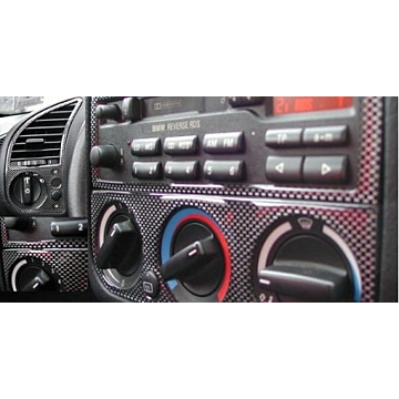 Musketier Peugeot 207 interior decals, 8 pieces, carbon-look for models without climat control