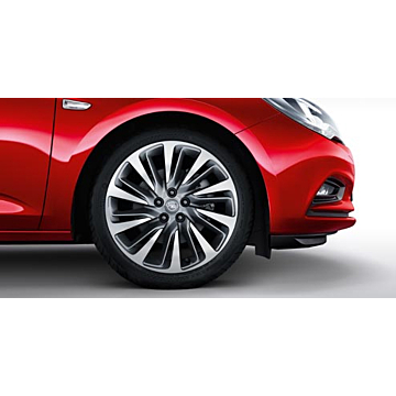Opel Astra K wheel 18" 10 double spokes bi-color