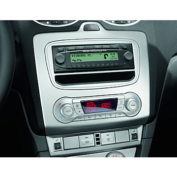 Ford Focus (07/2004 - 12/2010) / Kuga (2008 / 10/2012) DIN-audio trim asphalt gray