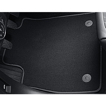 Ford Fiesta (07/2017 - 2023) velour premium floor mats front, Vignale design, metallic gray