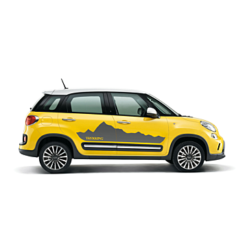 Fiat 500L / 500L Trekking decals "skyline" dark silver