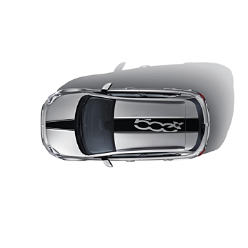 Fiat 500X decals black for roof and motor hood