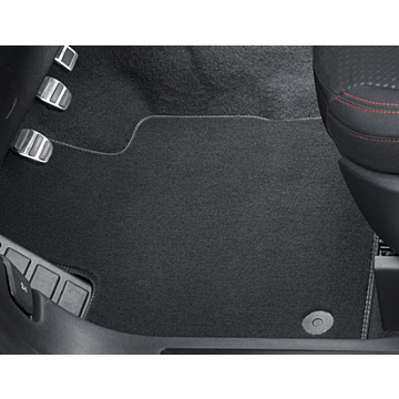 Ford Kuga (12/2019 - ..) floor mats Premium velour front and rear, black with double gray stitching