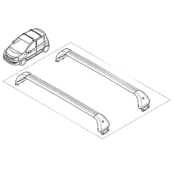 Renault Modus (2004 - 2012) roof base carriers