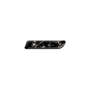 Fiat 500/500c badge black butterfly with silver graphics