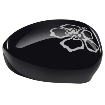 Fiat 500/500c side mirror covers flower light grey metallic