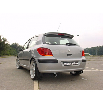 Musketier Peugeot 307 duplex stainless steel exhaust 1xØ90 mm