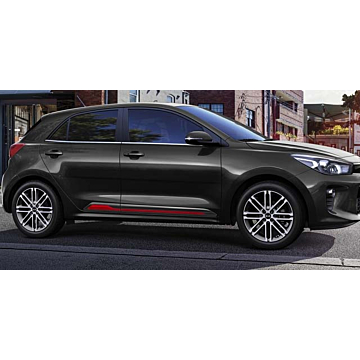Kia Rio 2017 - .. design trims in glossy black with red inlay