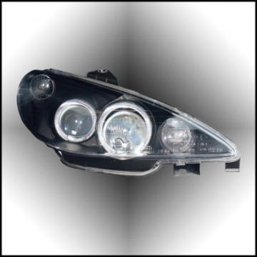 Musketier Peugeot 206 head light black all modells with H4-Serie