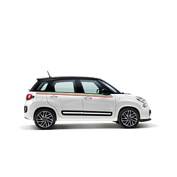 Fiat 500L raamlijststicker Italiaanse vlag