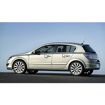 Opel Astra H hatchback chrome window strips