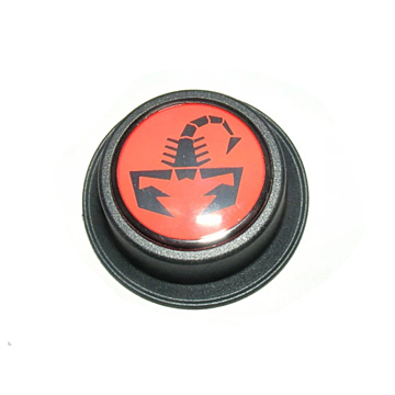 Abarth 500 hub cap black / red