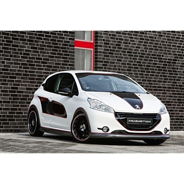 Musketier Peugeot 208 spoiler kit EnGarde , carbon-look (with duplex-sport exhaust double end pipe)