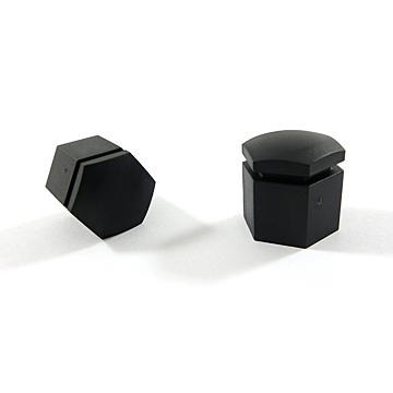Opel caps for the wheel nuts black 24 mm high / 23 mm wide (set of 20 pieces)