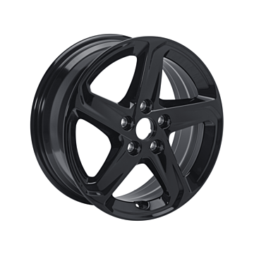 Ford Focus (04/2018 - ..) alloy wheel 16" 5-spoke "easy to clean" design, Absolute Black