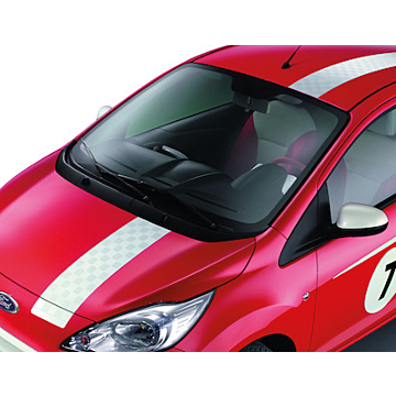 Ford Ka (09/2008 - 05/2016) striping Grand Prix wit zonder dakspoiler