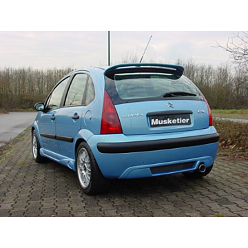 Musketier Citroën C3 2002 - 2010 achterbumper voor 1 einddemper