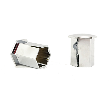 Peugeot covers for the wheel bolts chrome diameter 17mm / height 27mm