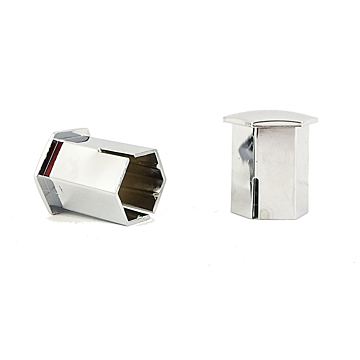 Peugeot covers for the wheel bolts chrome diameter 17mm / height 27mm