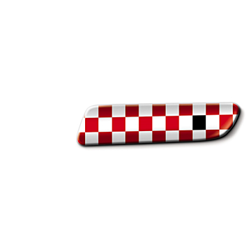 Fiat 500/500c red chequered badge