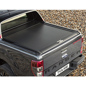 Ford Ranger (02/2019 - 11/2022) roll-up tonneau cover black. manual