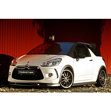 Musketier Citroën DS3 spoilerpakket Tiburon, carbon-look met 2x118x79mm Center Oversize, 1,6VTi