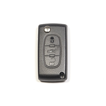 Citroën flip key housing with 3 buttons WITH battery on the circuit board / tailgate