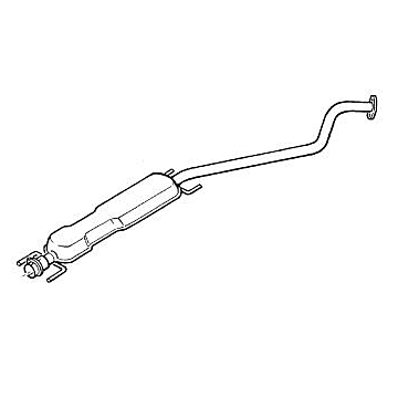 Opel Astra G middle silencer