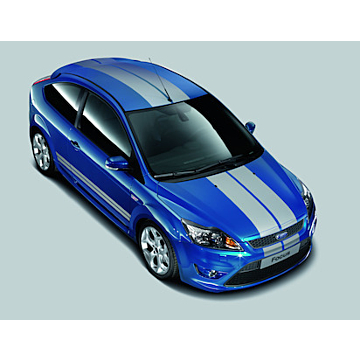 Ford Focus (01/2008 - 12/2010) GT Stripes set for front and rear bumper, Performance Blue