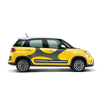 Fiat 500L stickerset 'elastiek' donkergrijs