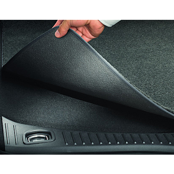 Ford Mondeo 03/2007 - 08/2010 hatchback luggage compartment mat black, with Mondeo logo