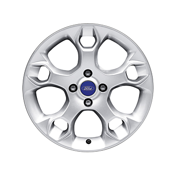 Ford Fiesta (09/2008 - 06/2017) alloy wheel 17" 5-spoke design, silver