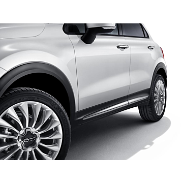Fiat 500X door trims polished chrome