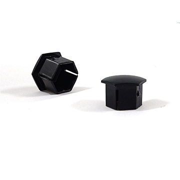 Peugeot covers for the wheel bolts glossy black 18mm