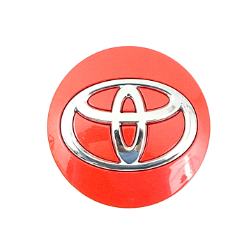 Toyota hub cap red