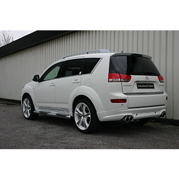 Musketier Citroën C-Crosser / Peugeot 4007 duplex stainless steel exhaust 2xØ90 mm + rear bumper spoiler