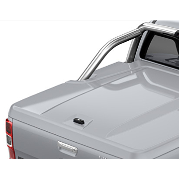 Ford Ranger (02/2019 - ..) double cab fixed tonneau cover Moondust Silver