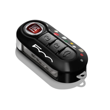 Fiat 500 key cover black key cover with 500 logo