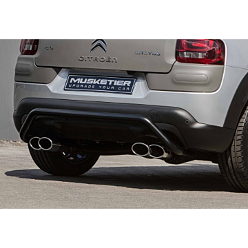 Musketier Citroën C4 Cactus bullbar rear Ø48 mm, stainless steel matt black